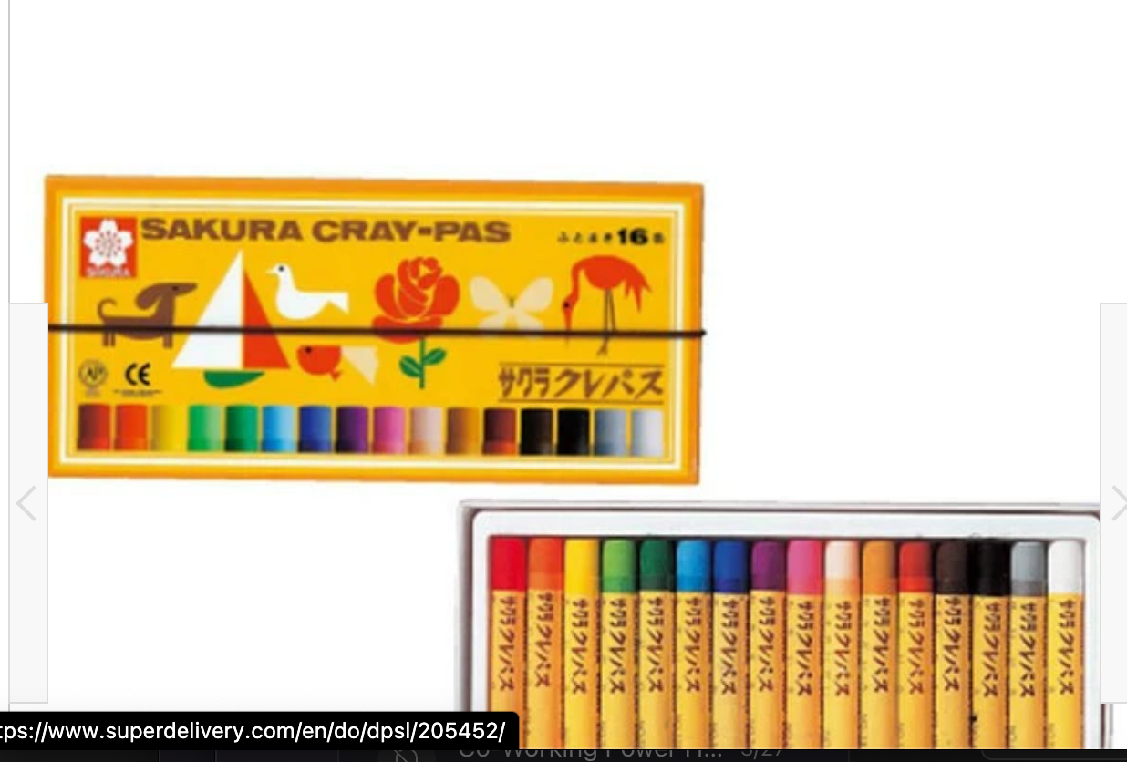 SAKURA CRAY-PAS Crayons Sakura Craypas Thick-roll 16-colors