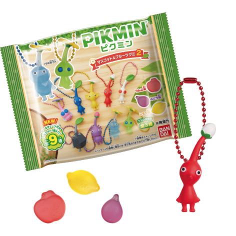 Pikmin Mascot and Fruit Gummy Collection